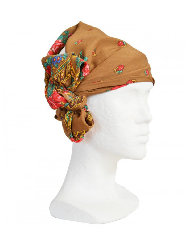 Pañuelo portugues pequeño marron claro