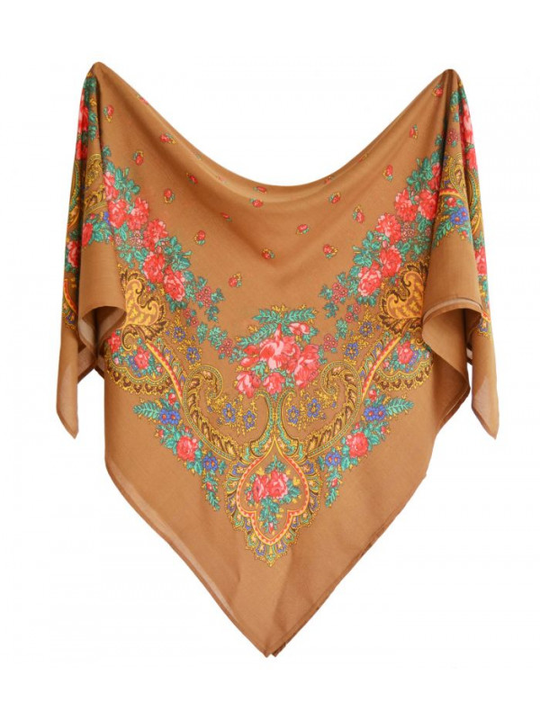 Pañuelo portugues pequeño marron claro