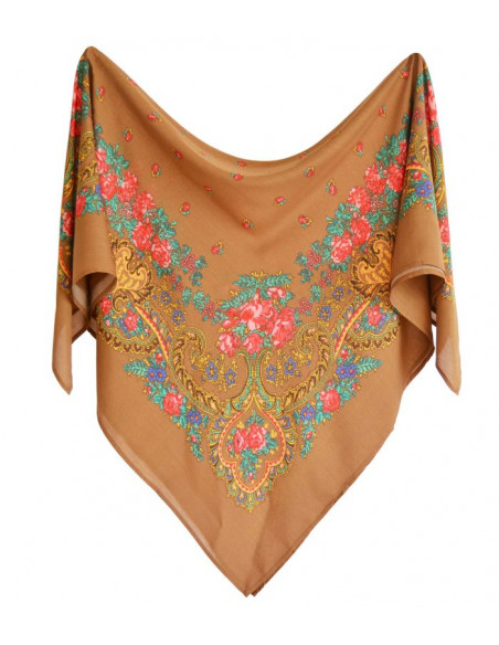 Pañuelo portugues pequeño marron claro