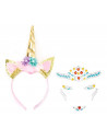 Diadema unicornio con joyas faciales