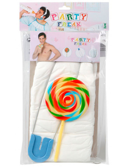 Set disfraz de bebé para adulto detalle