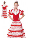 Vestido sevillana blanco para niña