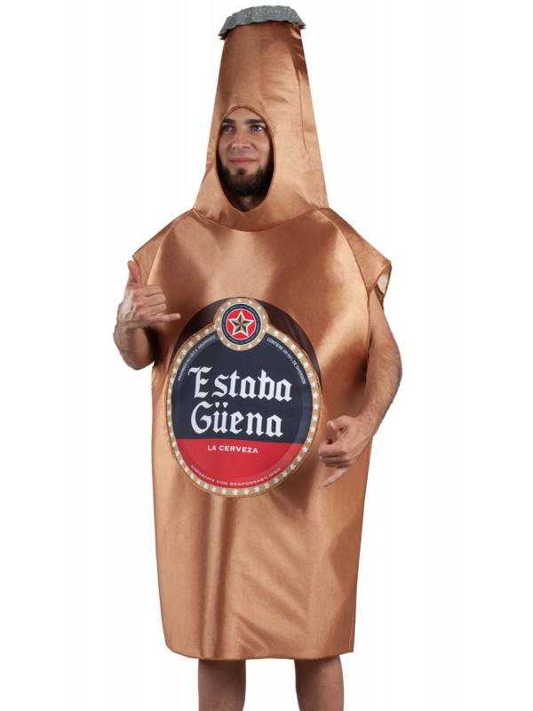 Disfraz botellín cerveza adulto