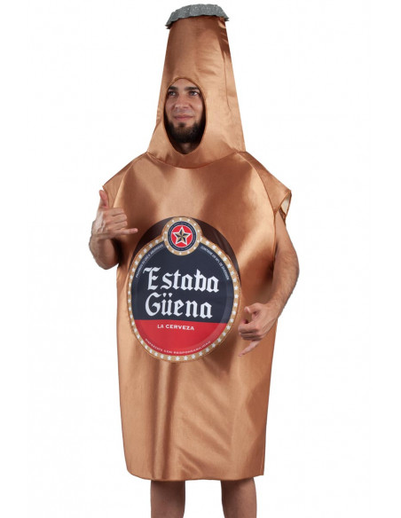 Disfraz botellín cerveza adulto
