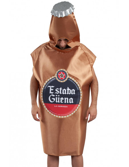 Disfraz botella cerveza adulto