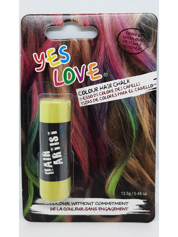 Tiza para pintar el pelo amarillo