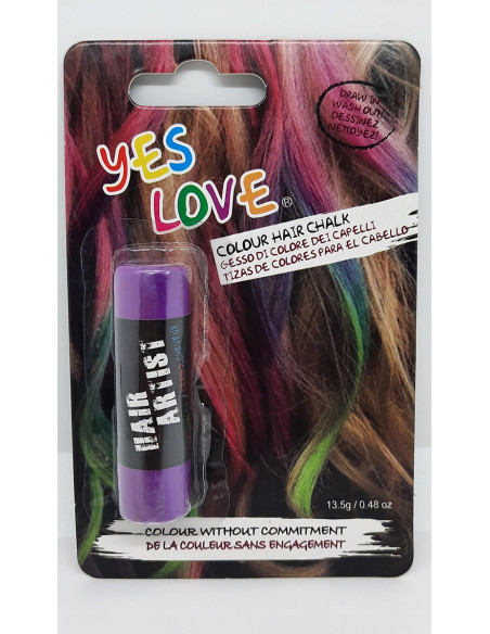 Tiza para pintar el pelo morado