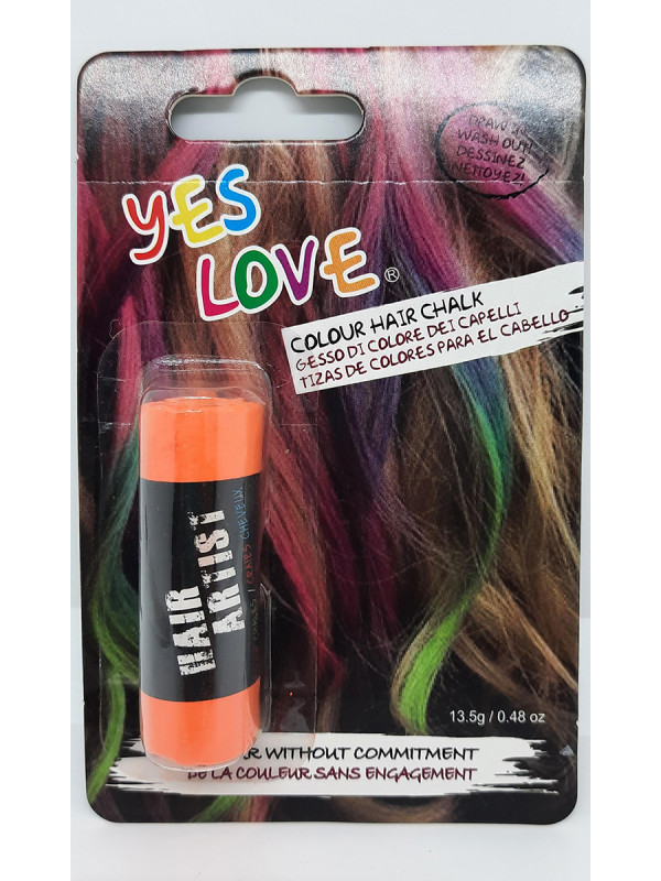 Tiza para pintar el pelo naranja