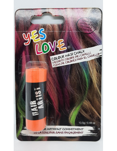 Tiza para pintar el pelo naranja