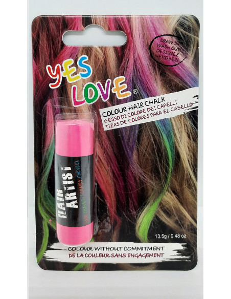 Tiza para pintar el pelo rosa