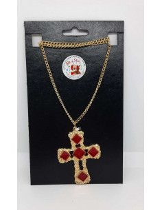 Collar cruz dorada de metal