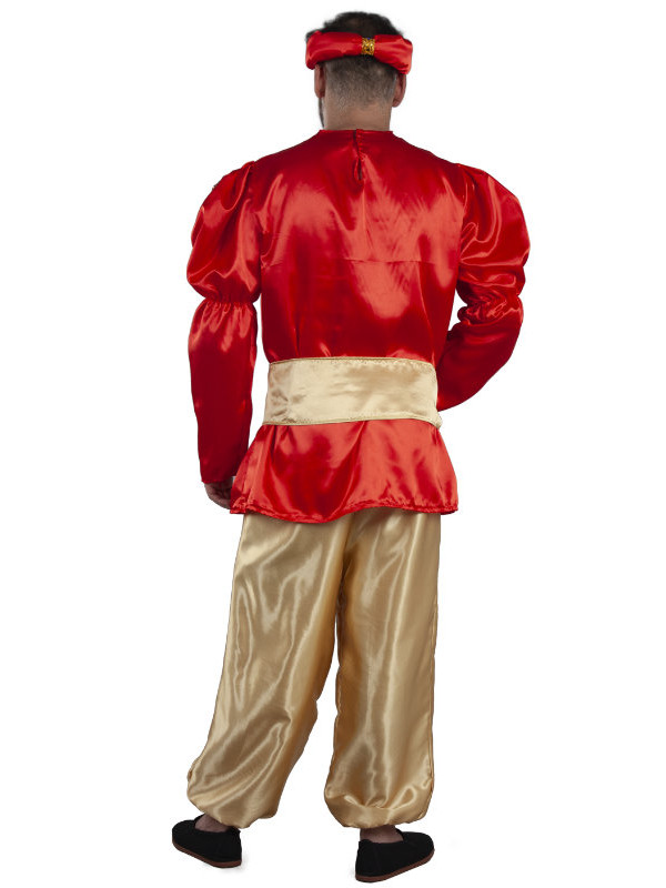 Paje rojo adulto espalda