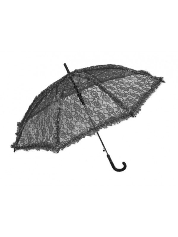 Sombrilla de encaje negro