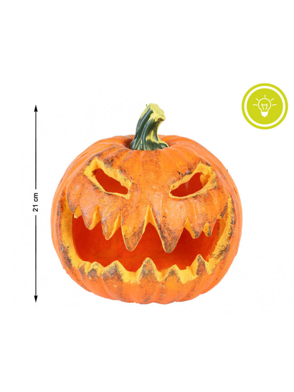 Calabaza terror con luz medidas
