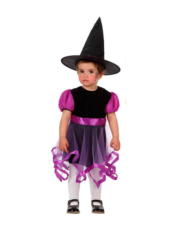 Disfraz brujita bebé morada