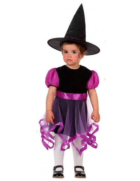 Disfraz brujita bebé morada