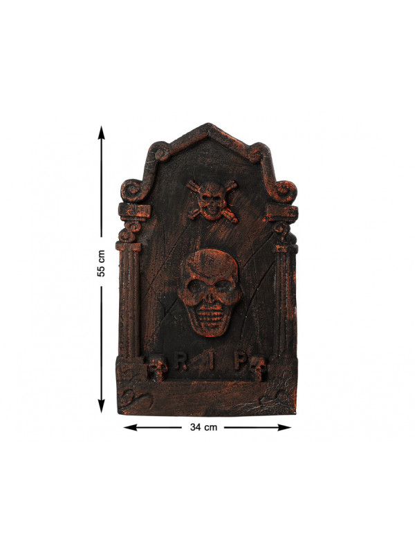 Lápida Halloween calavera medidas