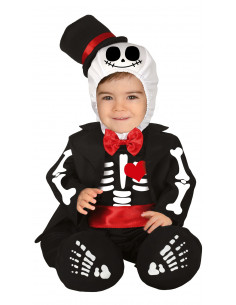 Disfraz esqueleto elegante para bebé