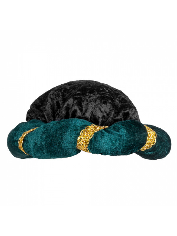 Turbante árabe verde detalle