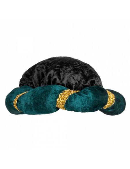 Turbante árabe verde detalle