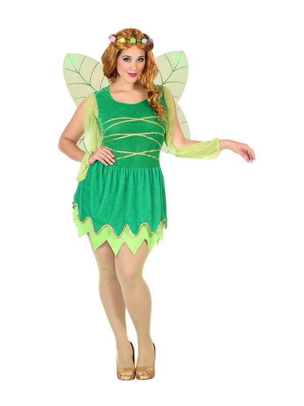 Disfraz hada verde mujer