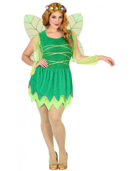 Disfraz hada verde mujer