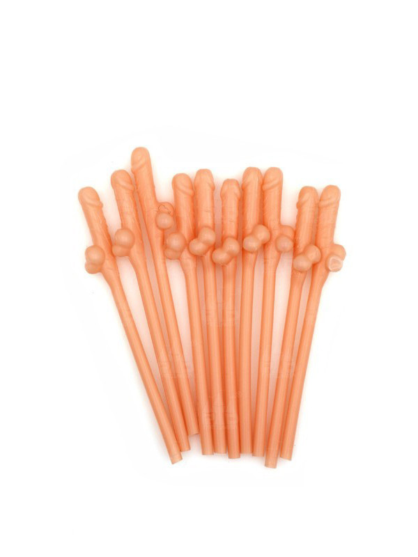 Pajitas con forma de pene