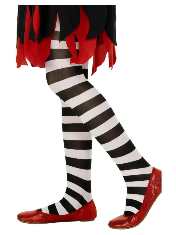 Panty de rayas infantil blanco