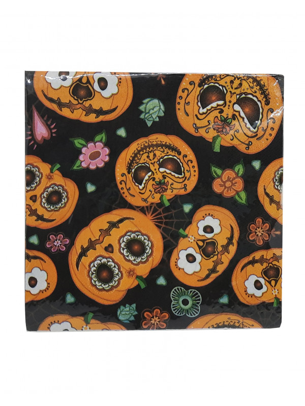 Servilletas calabaza para Halloween