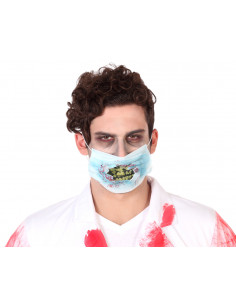 Máscarilla doctor zombie con dientes