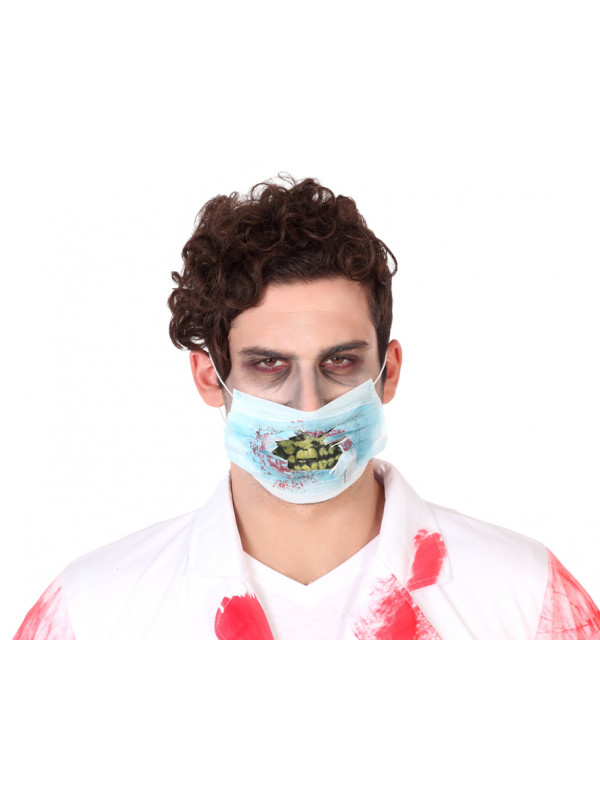 Máscarilla doctor zombie con dientes