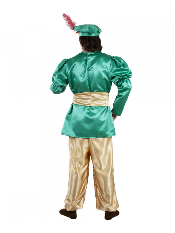 Paje verde adulto espalda