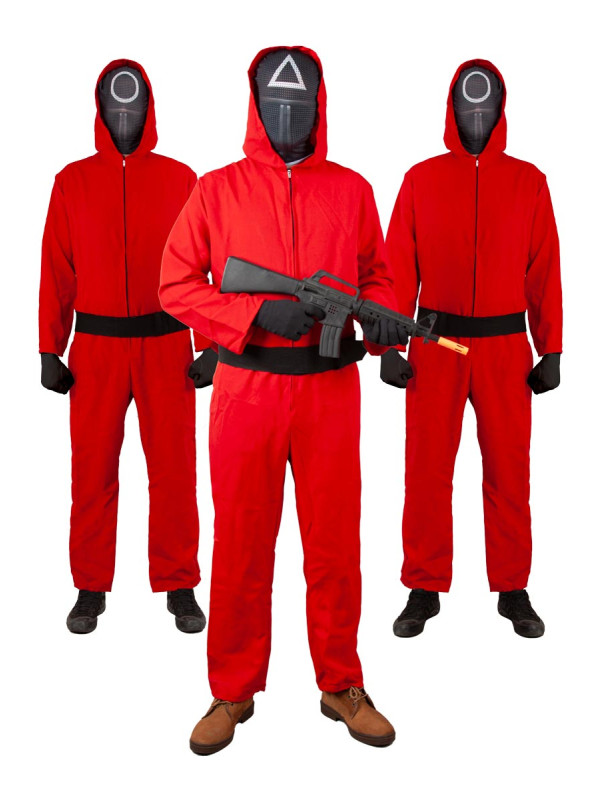 Disfraz Juego del Calamar triángulo círculo infantil grupo