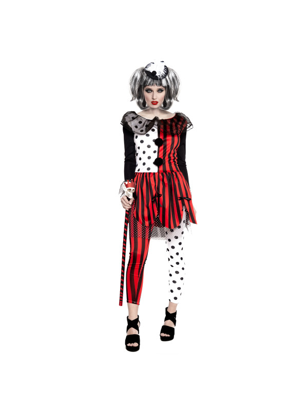 Disfraz payasita asesina mujer