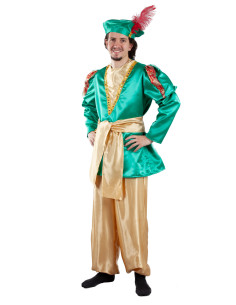 Disfraz Paje verde adulto