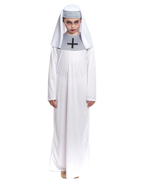 Disfraz monja blanca para niña