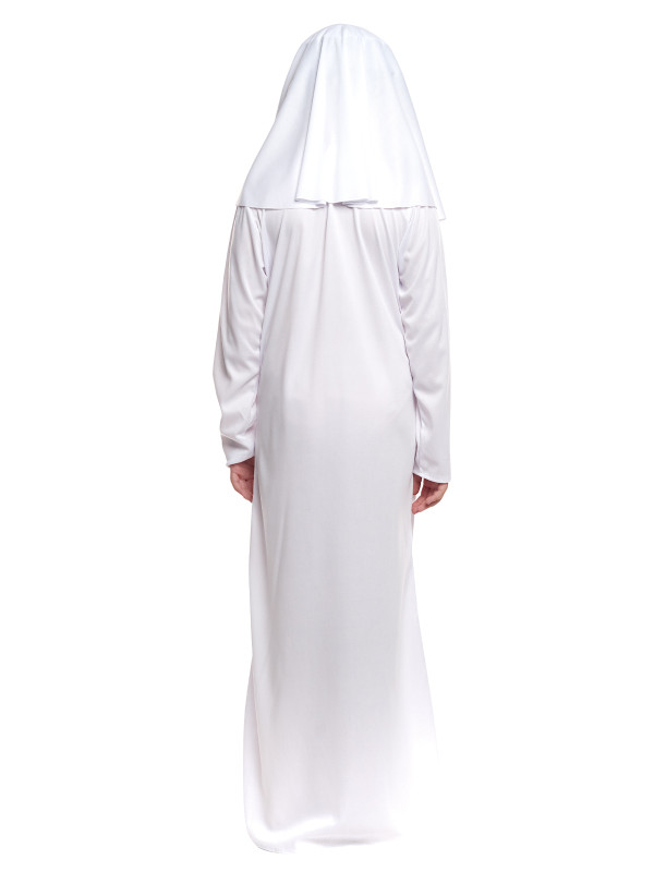 Disfraz monja blanca para niña espalda
