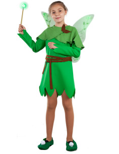 Disfraz campanilla verde para niña