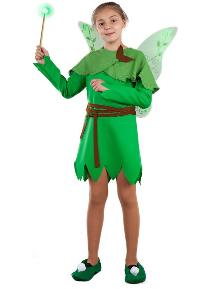 Disfraz campanilla verde para niña