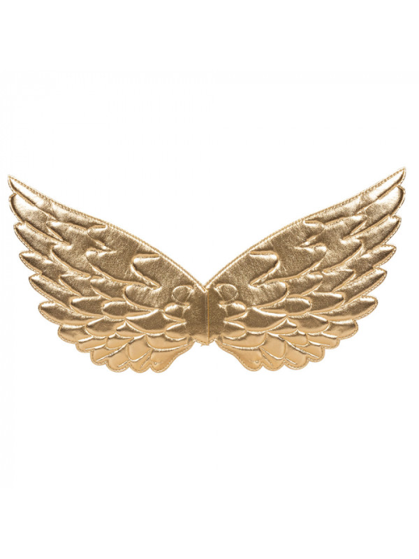 Alas de angel doradas detalle