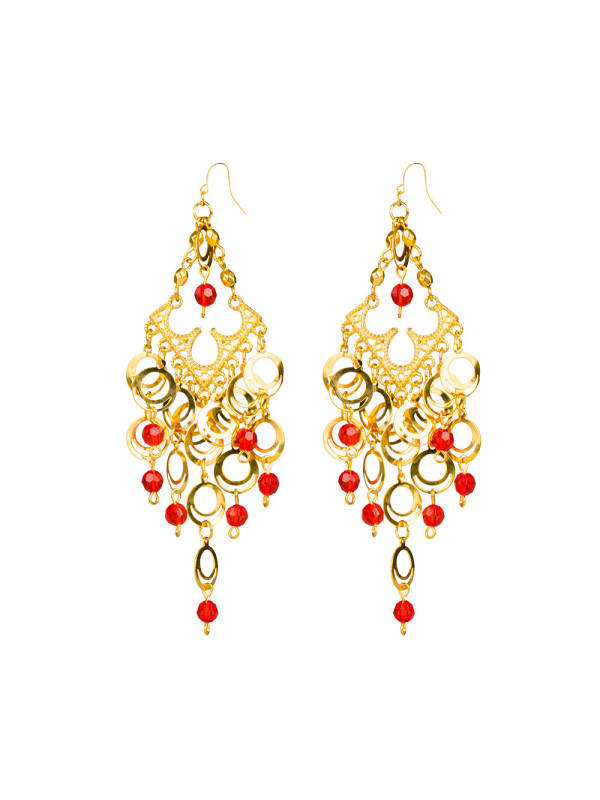 Pendientes Gypsy dorados detalle