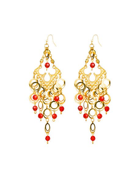 Pendientes Gypsy dorados detalle