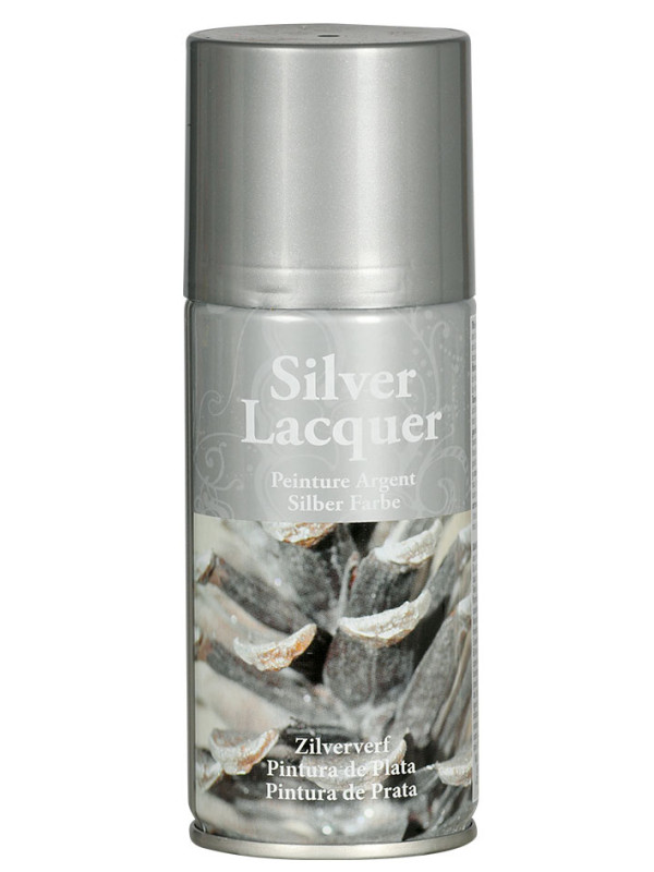 Spray pintura metalizada decorativa plata