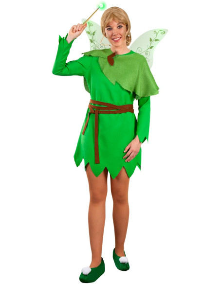 Disfraz campanilla verde para mujer
