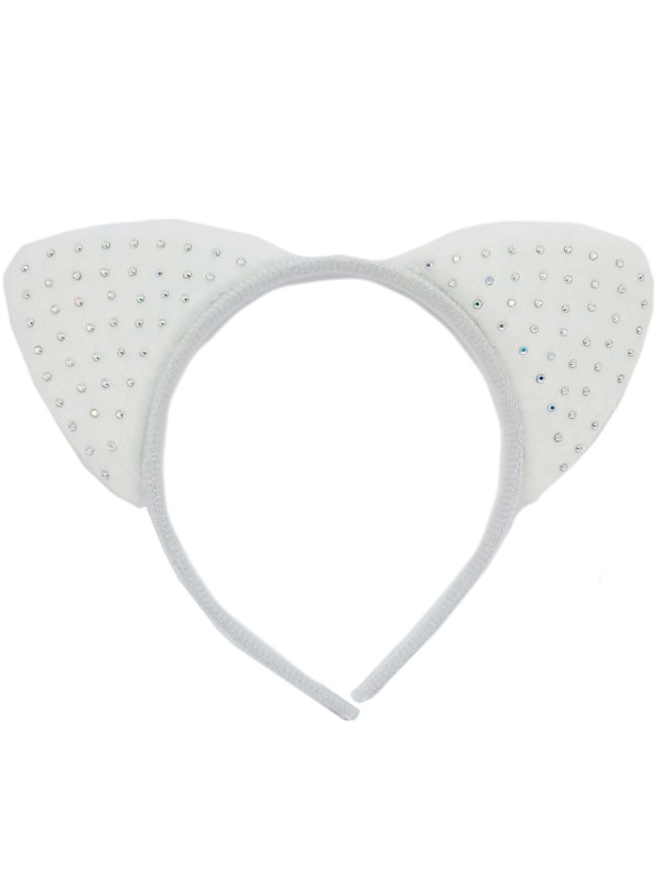 Diadema orejitas de gato con brillantes