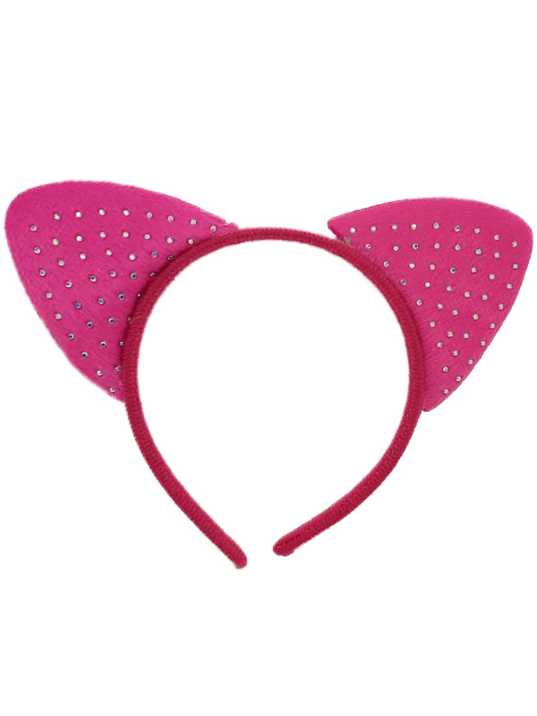 Diadema orejitas de gato con brillantes