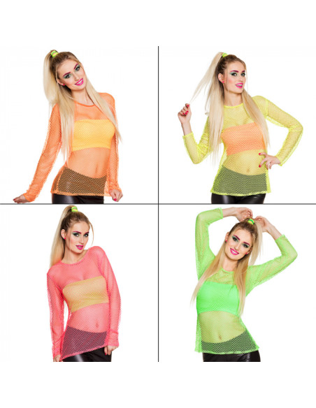 Camiseta de red neon