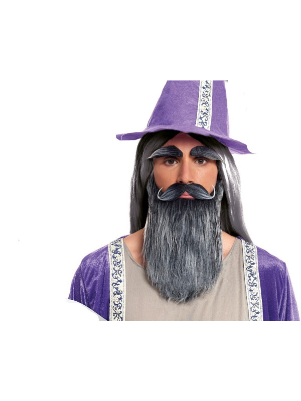 Set barba y cejas grises