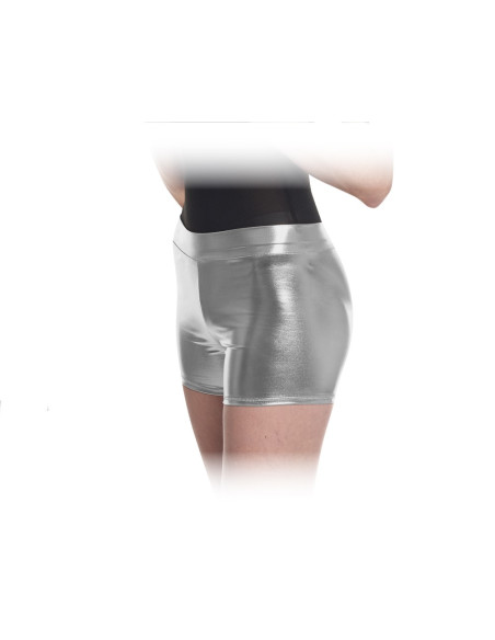 Pantalón short metalizado