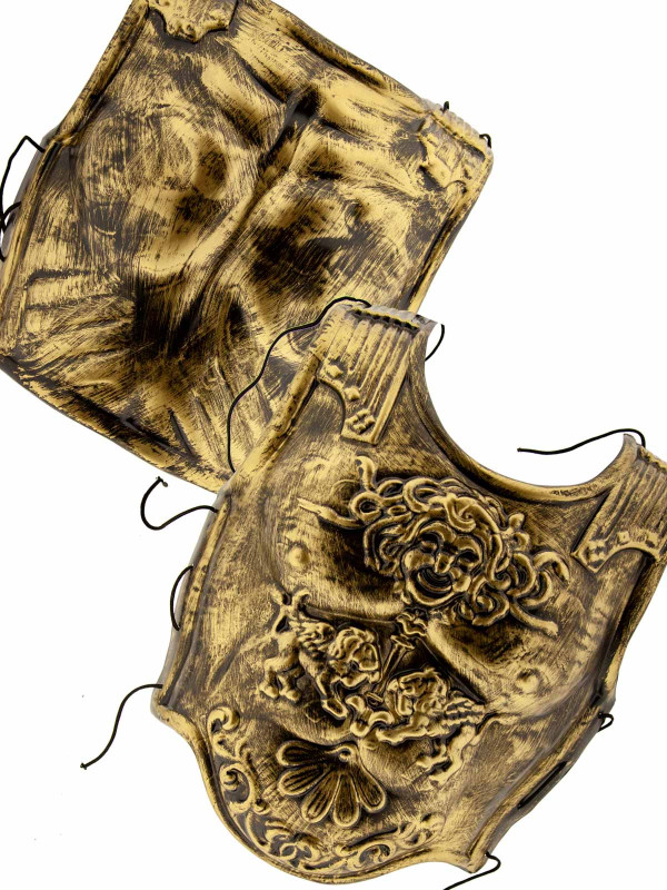 Coraza de romano envejecida disfraz oro